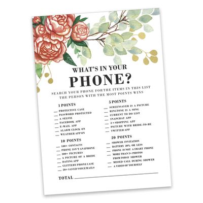 Cartões Quadrados em Branco para Chá de Noiva e Despedida de Solteira, Ideias de Presentes para Preencher, Pacote com 50 - Inkdotpot 12,7 Cm × 17,78 Cm / Branco - O Que Tem no Seu Celular