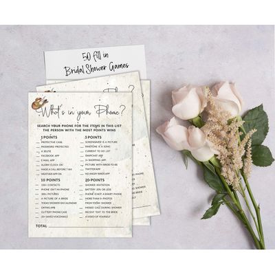 Pacote com 50 Cartões Quadrados em Branco para Chá de Noiva, Despedida de Solteira e Ideias de Presente, Jogo Cowgirl - Inkdotpot 12,7 Cm × 17,78 Cm / Branco - O Que Tem no Seu Celular