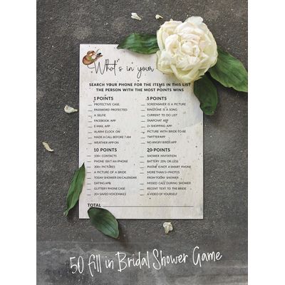 Pacote com 50 Cartões Quadrados em Branco para Chá de Noiva, Despedida de Solteira e Ideias de Presente, Jogo Cowgirl - Inkdotpot 12,7 Cm × 17,78 Cm / Branco - O Que Tem no Seu Celular