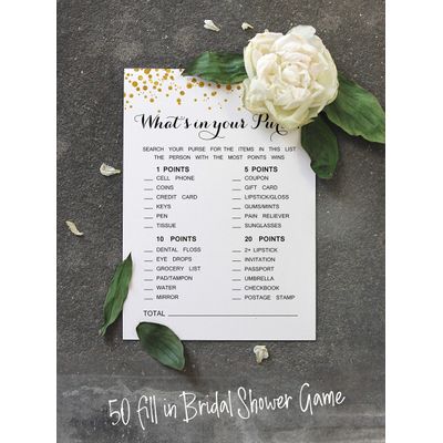Cartões de Jogo Quadrados em Branco para Ideias de Presentes, 50 Un., Confete Dourado para Chá de Noiva/Despedida de Solteira - Inkdotpot 12,7 Cm × 17,78 Cm / Branco - O Que Tem na Sua Bolsa