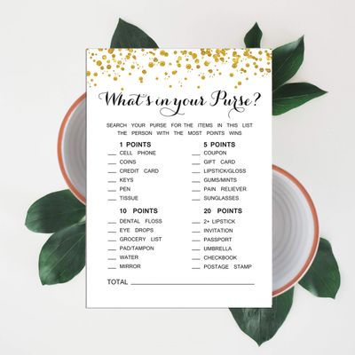 Cartões de Jogo Quadrados em Branco para Ideias de Presentes, 50 Un., Confete Dourado para Chá de Noiva/Despedida de Solteira - Inkdotpot 12,7 Cm × 17,78 Cm / Branco - O Que Tem na Sua Bolsa