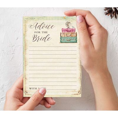 Cartões Quadrados em Branco para Chá Nupcial e Despedida de Solteira, Preenchíveis, 50 Unidades para Jogo de Viagem - Inkdotpot 12,7 Cm × 17,78 Cm / Amarelo - Esmalte ou Filme