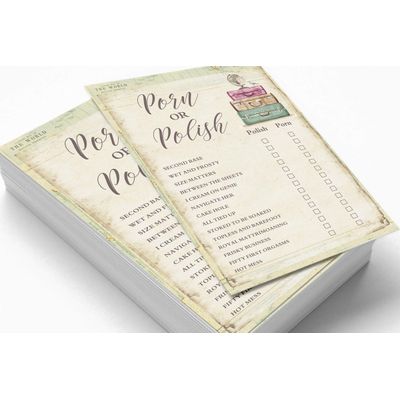 Cartões Quadrados em Branco para Chá Nupcial e Despedida de Solteira, Preenchíveis, 50 Unidades para Jogo de Viagem - Inkdotpot 12,7 Cm × 17,78 Cm / Amarelo - Esmalte ou Filme