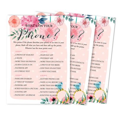 Cartões Florais Quadrados em Branco para Preencher Ideias de Presente para Chá de Noiva e Despedida de Solteira, Pacote com 50 - Inkdotpot 12,7 Cm × 17,78 Cm / Laranja - O Que Tem no Seu Celular