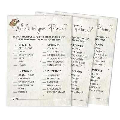 Pacote com 50 Cartões Quadrados em Branco para Chá de Noiva, Despedida de Solteira e Ideias de Presente, Jogo Cowgirl - Inkdotpot 12,7 Cm × 17,78 Cm / Branco - O Que Tem na Sua Bolsa