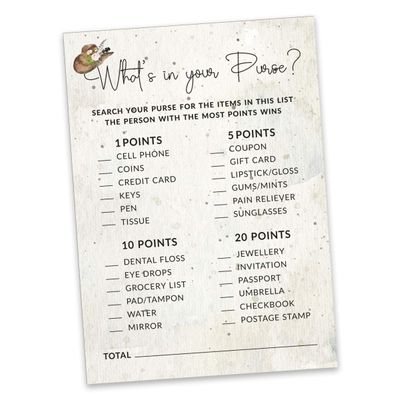 Pacote com 50 Cartões Quadrados em Branco para Chá de Noiva, Despedida de Solteira e Ideias de Presente, Jogo Cowgirl - Inkdotpot 12,7 Cm × 17,78 Cm / Branco - O Que Tem na Sua Bolsa