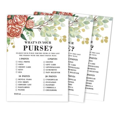 Cartões Quadrados em Branco para Chá de Noiva e Despedida de Solteira, Ideias de Presentes para Preencher, Pacote com 50 - Inkdotpot 12,7 Cm × 17,78 Cm / Branco - O Que Tem na Sua Bolsa