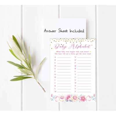 Conjunto de 50 Cartões Alfabeto ABC com Confete para Chá de Bebê Revelação do Sexo É Menino É Menina Suprimentos para Festa - Inkdotpot 12,7 Cm × 17,78 Cm / Branco - Quem é Minha Mamãe