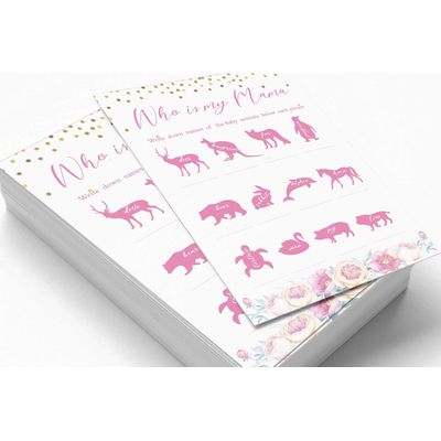 Conjunto de 50 Cartões Alfabeto ABC com Confete para Chá de Bebê Revelação do Sexo É Menino É Menina Suprimentos para Festa - Inkdotpot 12,7 Cm × 17,78 Cm / Branco - Quem é Minha Mamãe