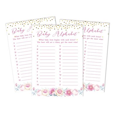 Conjunto de 50 Cartões Alfabeto ABC com Confete para Chá de Bebê Revelação do Sexo É Menino É Menina Suprimentos para Festa - Inkdotpot 12,7 Cm × 17,78 Cm / Branco - Quem é Minha Mamãe