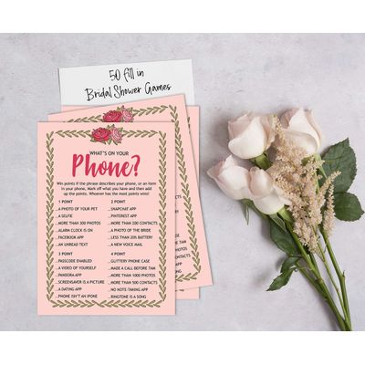50 Cartões Florais Quadrados em Branco para Preencher, Chá de Noiva e Despedida de Solteira - Inkdotpot 12,7 Cm × 17,78 Cm / Laranja - O Que Tem no Seu Celular