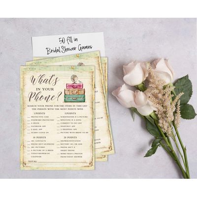 Cartões Quadrados em Branco para Chá Nupcial e Despedida de Solteira, Preenchíveis, 50 Unidades para Jogo de Viagem - Inkdotpot 12,7 Cm × 17,78 Cm / Amarelo - O Que Tem no Seu Celular