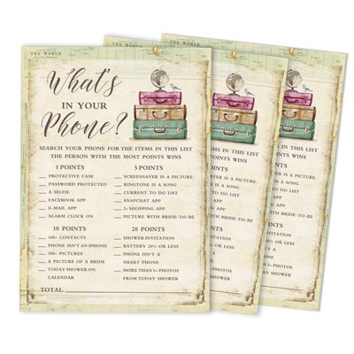 Cartões Quadrados em Branco para Chá Nupcial e Despedida de Solteira, Preenchíveis, 50 Unidades para Jogo de Viagem - Inkdotpot 12,7 Cm × 17,78 Cm / Amarelo - O Que Tem no Seu Celular