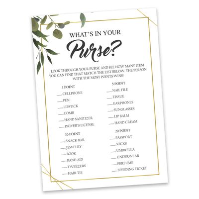 Cartões de Jogo Quadrados em Branco para Chá de Noiva e Despedida de Solteira, 50 Peças, Tema Folhagens - Inkdotpot 12,7 Cm × 17,78 Cm / Branco - O Que Tem na Sua Bolsa