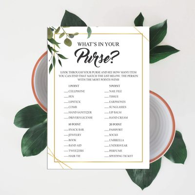 Cartões de Jogo Quadrados em Branco para Chá de Noiva e Despedida de Solteira, 50 Peças, Tema Folhagens - Inkdotpot 12,7 Cm × 17,78 Cm / Branco - O Que Tem na Sua Bolsa