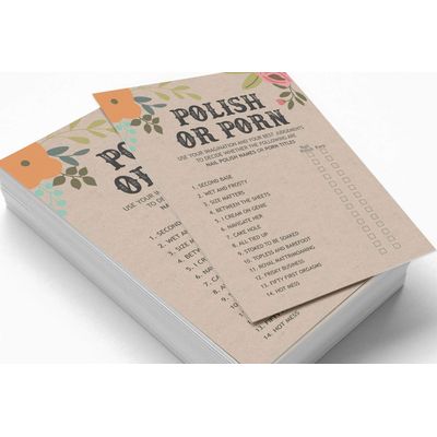 50 Cartões de Jogo Quadrados em Branco para Chá de Noiva/Despedida de Solteira Ideias de Presente Kraft Rústico Floral a Granel - Inkdotpot 12,7 Cm × 17,78 Cm / Bege - Esmalte ou Filme
