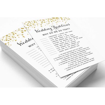Cartões de Jogo Quadrados em Branco para Ideias de Presentes, 50 Un., Confete Dourado para Chá de Noiva/Despedida de Solteira - Inkdotpot 12,7 Cm × 17,78 Cm / Branco - Por Que Fazemos Isso?