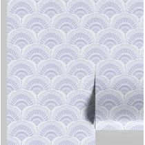 Papel de Parede Leque Radial Estilo Asiático Autoadesivo, Revestimento Decorativo, Decoração DIY Fácil para Quarto e Sala, Roxo - S4Sassy