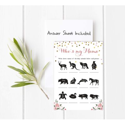 Conjunto com 50 Confetes para Chá de Bebê e Revelação do Sexo, Cartões ABC É Menino / É Menina Acessórios para Festa - Inkdotpot 12,7 Cm × 17,78 Cm / Branco - Quem é Minha Mamãe