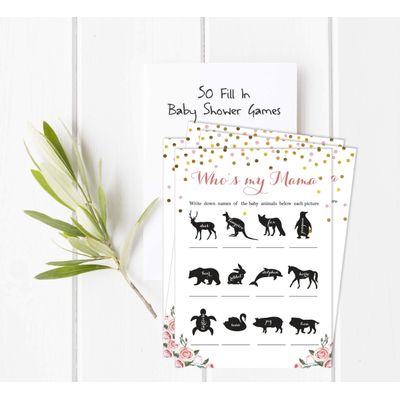 Conjunto com 50 Confetes para Chá de Bebê e Revelação do Sexo, Cartões ABC É Menino / É Menina Acessórios para Festa - Inkdotpot 12,7 Cm × 17,78 Cm / Branco - Quem é Minha Mamãe