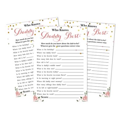Conjunto com 50 Confetes para Chá de Bebê e Revelação do Sexo, Cartões ABC É Menino / É Menina Acessórios para Festa - Inkdotpot 12,7 Cm × 17,78 Cm / Branco - Quem Disse Isso (Papai)
