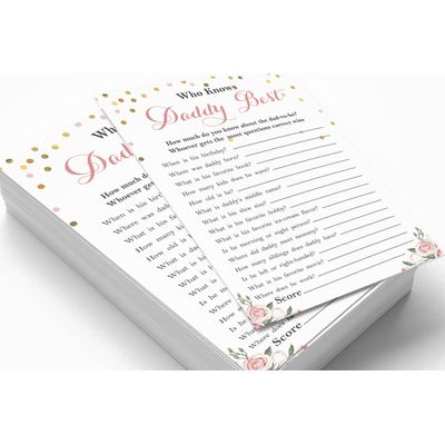 Conjunto com 50 Confetes para Chá de Bebê e Revelação do Sexo, Cartões ABC É Menino / É Menina Acessórios para Festa - Inkdotpot 12,7 Cm × 17,78 Cm / Branco - Quem Disse Isso (Papai)