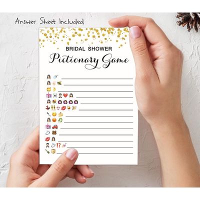 Cartões de Jogo Quadrados em Branco para Ideias de Presentes, 50 Un., Confete Dourado para Chá de Noiva/Despedida de Solteira - Inkdotpot 12,7 Cm × 17,78 Cm / Branco - Conjunto de Jogos