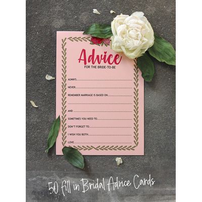 50 Cartões Florais Quadrados em Branco para Preencher, Chá de Noiva e Despedida de Solteira - Inkdotpot 8,89 Cm × 6,35 Cm / Laranja - Jogos de Festa