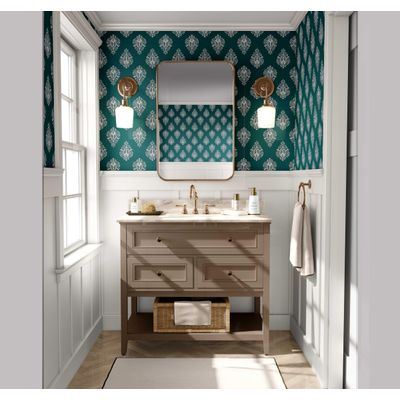 Papel de Parede Boho Estampado em Blocos, Estilo Asiático, Vinil Autoadesivo, Revestimento DIY para Quarto e Sala - Azul - S4Sassy 63,5 cm (L) × 304,8 cm (C) / Azul - Vinil Liso