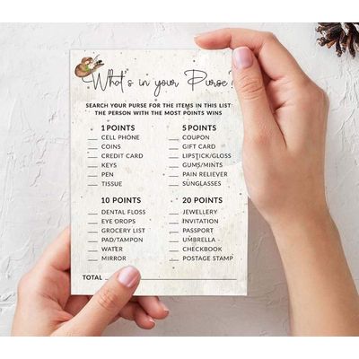 Pacote com 50 Cartões Quadrados em Branco para Chá de Noiva, Despedida de Solteira e Ideias de Presente, Jogo Cowgirl - Inkdotpot 12,7 Cm × 17,78 Cm / Branco - Conjunto de 4