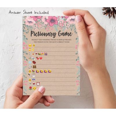 50 Cartões de Jogo Quadrados Kraft Florais em Branco para Preencher Ideias de Presente para Chá de Noiva e Despedida de Solteira - Inkdotpot 12,7 Cm × 17,78 Cm / Bege - Conjunto de Jogos