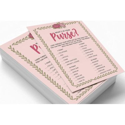 50 Cartões Florais Quadrados em Branco para Preencher, Chá de Noiva e Despedida de Solteira - Inkdotpot 12,7 Cm × 17,78 Cm / Laranja - O Que Tem na Sua Bolsa