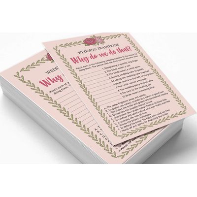 50 Cartões Florais Quadrados em Branco para Preencher, Chá de Noiva e Despedida de Solteira - Inkdotpot 12,7 Cm × 17,78 Cm / Laranja - Por Que Fazemos Isso?
