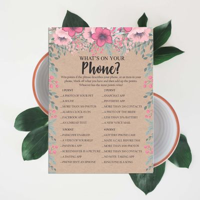 50 Cartões de Jogo Quadrados Kraft Florais em Branco para Preencher Ideias de Presente para Chá de Noiva e Despedida de Solteira - Inkdotpot 12,7 Cm × 17,78 Cm / Bege - O Que Tem no Seu Celular