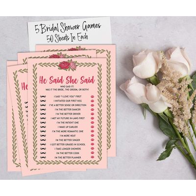 50 Cartões Florais Quadrados em Branco para Preencher, Chá de Noiva e Despedida de Solteira - Inkdotpot 12,7 Cm × 17,78 Cm / Laranja - Conjunto de Jogos