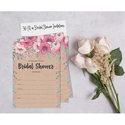 50 Cartões de Jogo Quadrados Kraft Florais em Branco para Preencher Ideias de Presente para Chá de Noiva e Despedida de Solteira - Inkdotpot 12,7 Cm × 17,78 Cm / Bege - Por Que Fazemos Isso?