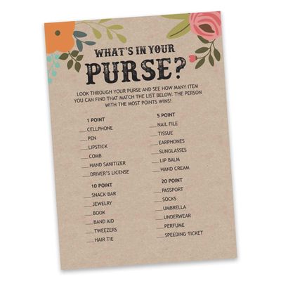 50 Cartões de Jogo Quadrados em Branco para Chá de Noiva/Despedida de Solteira Ideias de Presente Kraft Rústico Floral a Granel - Inkdotpot 12,7 Cm × 17,78 Cm / Bege - O Que Tem na Sua Bolsa