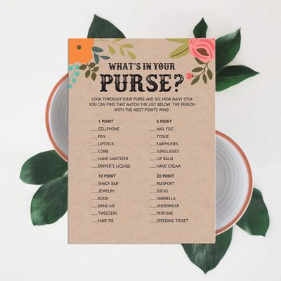 50 Cartões de Jogo Quadrados em Branco para Chá de Noiva/Despedida de Solteira Ideias de Presente Kraft Rústico Floral a Granel - Inkdotpot 12,7 Cm × 17,78 Cm / Bege - O Que Tem na Sua Bolsa