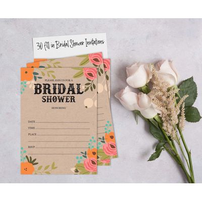 50 Cartões de Jogo Quadrados em Branco para Chá de Noiva/Despedida de Solteira Ideias de Presente Kraft Rústico Floral a Granel - Inkdotpot 12,7 Cm × 17,78 Cm / Bege - Por Que Fazemos Isso?