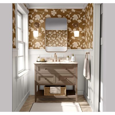Papel de Parede Autoadesivo Removível Floral Esboçado, Mural Instantâneo Marrom para Quarto, Banheiro, Lavanderia, Closet - S4Sassy 63,5 cm (L) × 609,6 cm (C) / Marrom - Vinil Liso