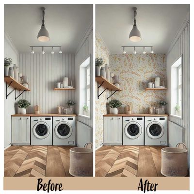 Papel de Parede Folhas Aquareladas Bege Autoadesivo em Vinil, Revestimento Botânico, Decoração DIY para Quarto, Sala e Ambientes - S4Sassy 63,5 cm (L) × 304,8 cm (C) / Bege - Vinil Liso