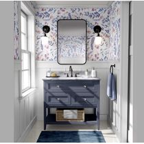 Papel de Parede Vinílico Autoadesivo Botânico Azul com Folhas Aquareladas, Decoração DIY Fácil para Quarto e Sala - S4Sassy