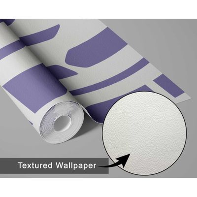 Adesivo Removível Roxo Contemporâneo, Papel Contact Galhos Geométricos p/ Paredes e Móveis, Rolo Vinílico Autoadesivo Impermeável - S4sassy 63,5 cm (L) × 152,4 cm (C) / Roxo - Vinil Texturizado