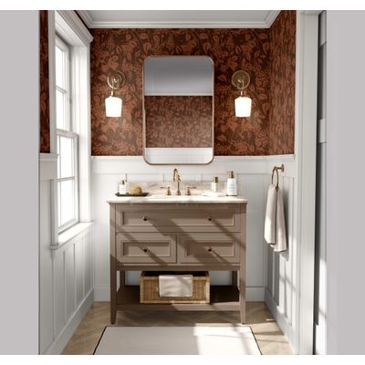 Papel de Parede Autoadesivo Mural Estampa Botânica Marrom, Contact para Paredes, Destaque de Entrada e Decoração de Escritório - S4sassy 63,5 cm (L) × 304,8 cm (C) / Marrom - Vinil Liso