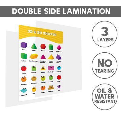 Cartazes Educacionais para Ensino Fundamental, Kit 25 Pôsteres Laminados: Mapas EUA e Mundo, Sistema Solar, Matemática e Mais - Traceease 27,94 Cm × 43,18 Cm / Multicolorido