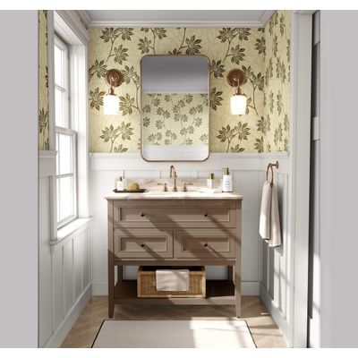 Papel de Parede Autoadesivo Destacável, Mural com Estampa de Folhas Verdes, para Entrada e Escritório, Solução - S4sassy 63,5 cm (L) × 304,8 cm (C) / Verde - Vinil Liso