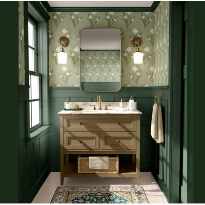 Papel de Parede Autoadesivo Floral Snowdrop Branco, Vinílico Impermeável Removível Verde, para Inquilinos, Quarto e Sala de Jantar - S4sassy 63,5 cm (L) × 304,8 cm (C) / Verde - Vinil Liso