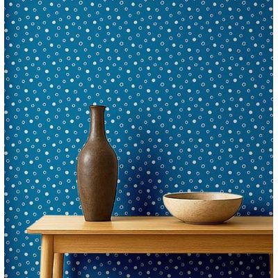 Papel de Parede Decorativo Autoadesivo Poás, Vinil Impermeável Removível, Amigo do Inquilino para Quarto e Sala de Jantar - S4sassy 63,5 cm (L) × 304,8 cm (C) / Azul - Vinil Liso