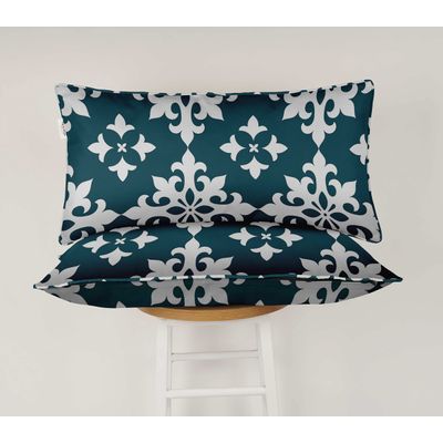 Capa para Almofada Lombar de Poliéster para Uso Interno/Externo, Retangular Impermeável para Móveis de Pátio - Vargottam 30,48 Cm × 45,72 Cm / Verde