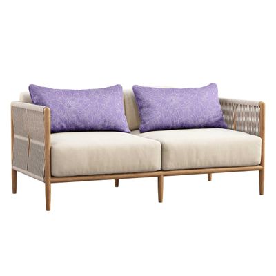 Capa para Almofada Lombar em Poliéster, Impermeável para Uso Interno/Externo, Retangular para Móveis de Pátio - Vargottam 30,48 Cm × 45,72 Cm / Roxo